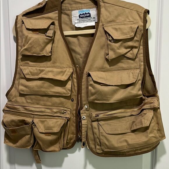 Stansport Vintage Fishing Sportsman Vest Tons of Pockets Unisex Hong Kong SIZE S - Picture 1 of 11
